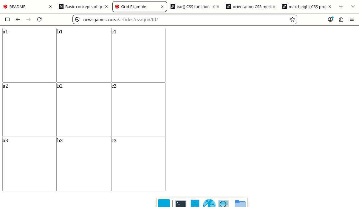 Now I have squares, but I haven’t got things centred.