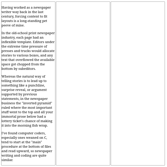 By default, grid cells expand to the size of their content.